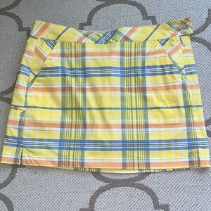 Columbia Titanium Skort Tennis Golf OmniShield Pocket Multicolor Plaid, Size 8
